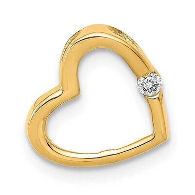Heart Chain Slide 14k Gold AA Diamond PM4837-002-YA, MPN: PM4837-002-YA, 883957113746