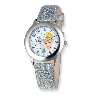 Disney Princess Cinderella Glitz Silver Band Tween Watch XWA4037, MPN: XWA4037, 843231063891