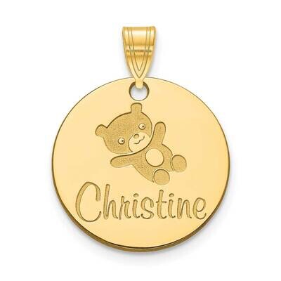 Engravable Customized Circle Charm 10k Gold 10XNA1046Y, MPN: 10XNA1046Y,