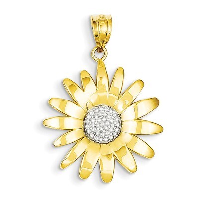 Sunflower Pendant 14K Gold &amp; Rhodium K4821, MPN: K4821, 883957138671