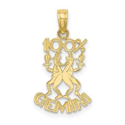 100% Gemini Charm 10k Gold 10D4056, MPN: 10D4056,
