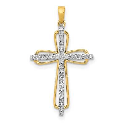 .03Ct. Diamond Cross Pendant 14k Gold PM5066-003-YA, MPN: PM5066-003-YA, 883957213828