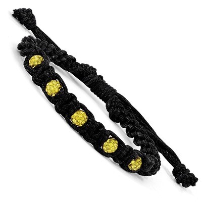 Iowa City Spirit Macrame Bracelet Swarovski Elements BLROPE79-43