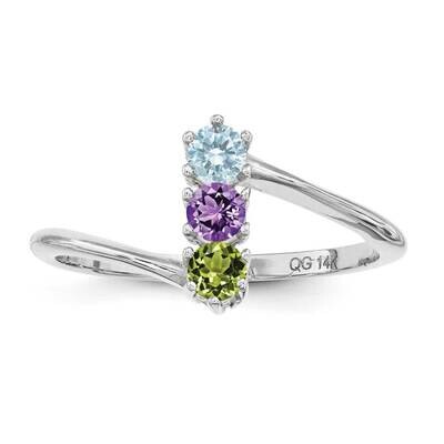 Synthetic Family Jewelry Ring 14k White Gold XMR15/3WSY, MPN: XMR15/3WSY, 883957152134