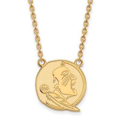 Florida State University Large Pendant with Chain Necklace 10k Yellow Gold 1Y055FSU-18, MPN: 1Y055F…