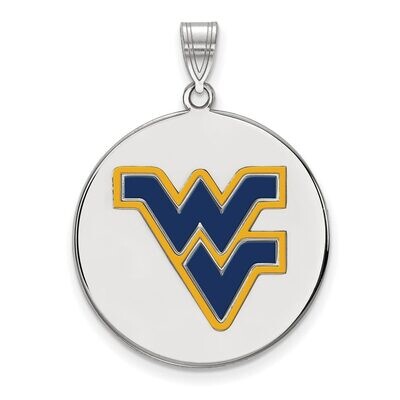 West Virginia University Large Enamel Disc Pendant Sterling Silver SS070WVU, MPN: SS070WVU, 8867747…