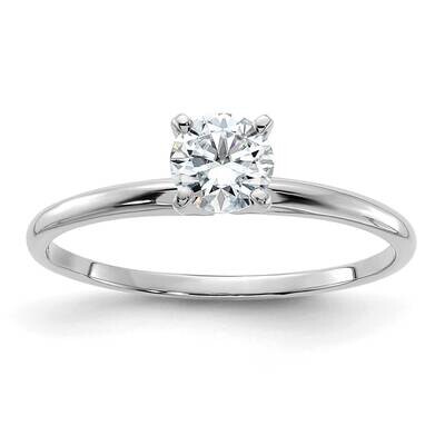 1/2ct. D E F Pure Light Round Moissanite Solitaire Ring 14k White Gold WGSH13-9MP, MPN: WGSH13-9MP,…