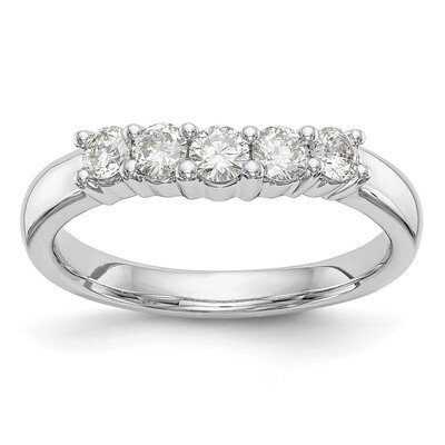 5-Stone Diamond Band 14k White Gold RM3291B-050-WAA, MPN: RM3291B-050-WAA, 191101809521