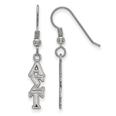Alpha Sigma Tau Small Dangle Earrings Sterling Silver SS026ALS, MPN: SS026ALS, 886774604732