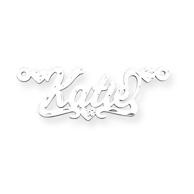 0.013 Gauge Satin Diamond-cut Nameplate 14k White Gold XNA186W, MPN: XNA186W, 883957972220