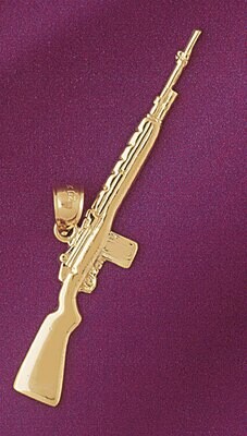 Dazzlers Jewelry Gun Pendant Necklace Charm Bracelet in Yellow, White or Rose Gold 4534, MPN: DZ-45…