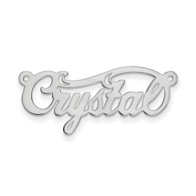 .013 Gauge White Gold Polished Name Plate Pendant 14k Gold XNA143W, MPN: XNA143W, 883957970806