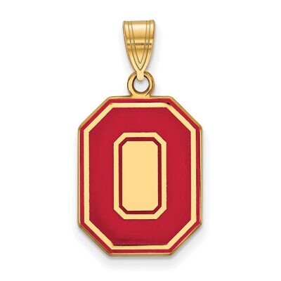Ohio State University Large Enamel Pendant Gold-plated Silver GP057OSU, MPN: GP057OSU, 886774949840