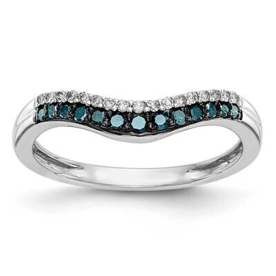 Blue &amp; White Diamond Band 14k White Gold RM3448B-BD-020-WAA, MPN: RM3448B-BD-020-WAA,