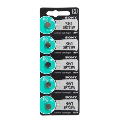 Type 361 SONY Watch Battery Tear Strip Pack of 5 SWB361, MPN: SWB361, 8562020160