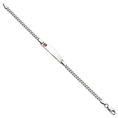 Children&#39;s Medical ID Bracelet with Curb Link Sterling Silver XSM54-6, MPN: XSM54-6, 883957274539