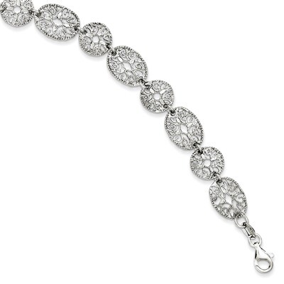 8.25 Inch Polished Circles Bracelet Sterling Silver Rhodium QG3335-8.25, MPN: QG3335-8.25, 19110163…