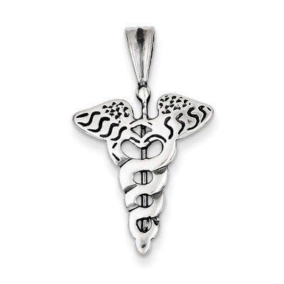 Caduceus Charm Sterling Silver QC1634, MPN: QC1634, 883957849492