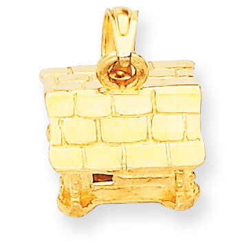 3-D Log Cabin Pendant 14k Gold K2830, MPN: K2830, 637218039050