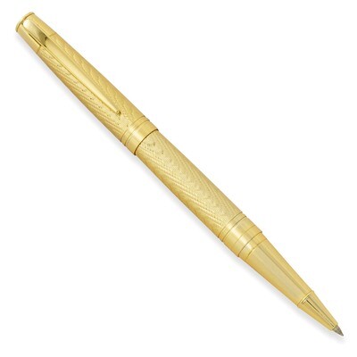 Charles Hubert Gold-tone Chevron Roller Ball Pen GM9198, MPN: GM9198, 811233014548