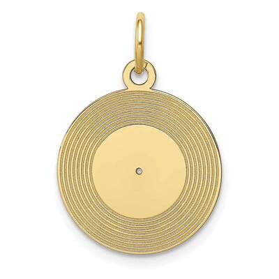 Record Album Charm 10k Gold 10A0564/L, MPN: 10A0564/L,