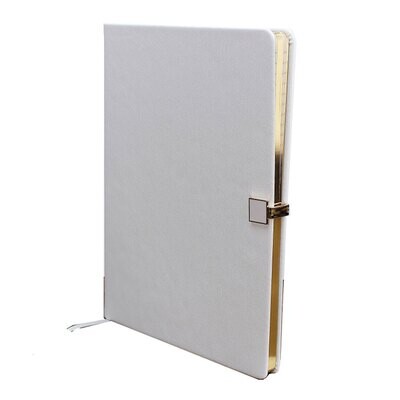 Addison Ross White &amp; Gold A4 Notebook A4 Inch Pu Leather NB1155, MPN: NB1155, UPC/EAN: 5024043189213