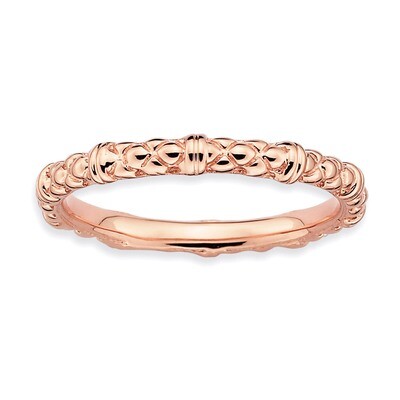 Pink-plated Cable Ring - Sterling Silver QSK208, MPN: QSK208, 883957136950
