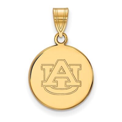 Auburn University Medium Disc Pendant Gold-plated Silver GP039AU, MPN: GP039AU, 886774939834
