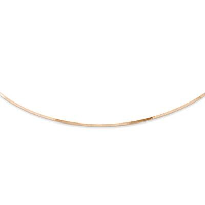 Sterling Silver square snake style omega neck-p J293511171000