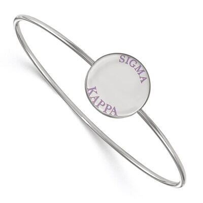 Sigma Kappa Enameled Slip-on Bangle Sterling Silver SS021SKP-7, MPN: SS021SKP-7, 886774603605