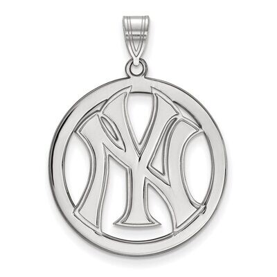 New York Yankees L Pendant in Circle Sterling Silver SS034YAN, MPN: SS034YAN, 886774630373