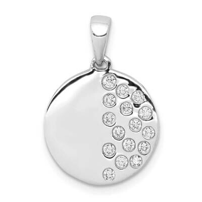 1/4Ct. Diamond Fancy Circle Pendant 14k White Gold PM4007-025-WA, MPN: PM4007-025-WA, 883957504759