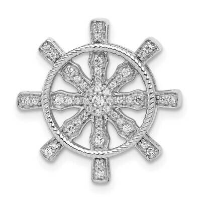1/5Ct. Diamond Ship Wheel Pendant 14k White Gold PM4051-020-WA, MPN: PM4051-020-WA, 883957211145