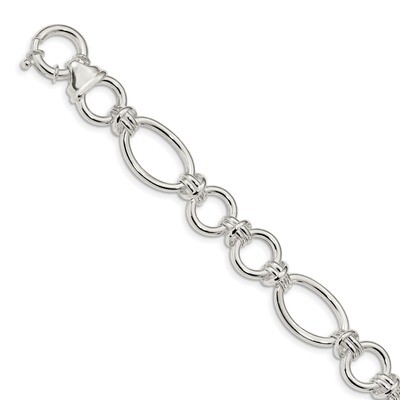 Fancy Link Bracelet 7.5 Inch Sterling Silver Polished QG4486-7.5, MPN: QG4486-7.5, 191101481338