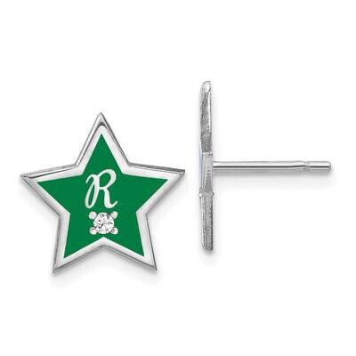 Initial Epoxied Star with Diamond Post Earrings 10k White Gold 10XNA1163W, MPN: 10XNA1163W,