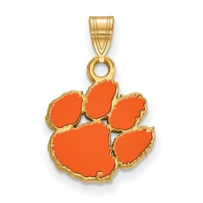 Clemson University Small Enamel Pendant Gold-plated Silver GP031CU, MPN: GP031CU, 886774934204