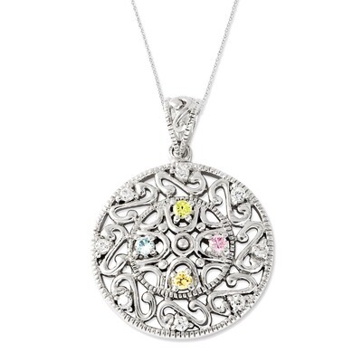 Bliss 18 Inch Necklace Sterling Silver with Diamonds QSX474, MPN: QSX474, 886774974712