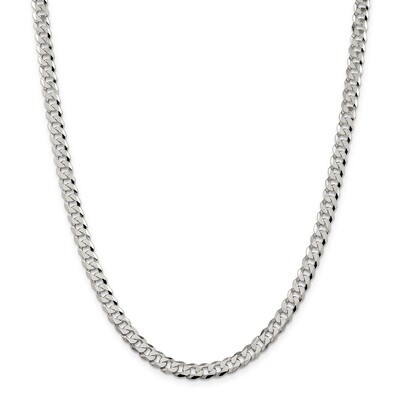 22 Inch 3.2mm Beveled Curb Chain Sterling Silver QFB150-22, MPN: QFB150-22, 883957209722