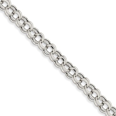 Lite 7.5mm Double Link Charm Bracelet 7.25 Inch 14k White Gold WSD4-7.25, MPN: WSD4-7.25, 883957468…
