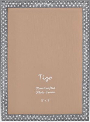 Tizo Shamoo Jeweled Silver Picture Frame 5 x 7 Inch, MPN: RS710SL-57,