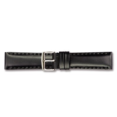 18mm Black Oil Leather Watch Band 7.5 Inch Silver-tone Buckle BAW321-18, MPN: BAW321-18, 6022697209…
