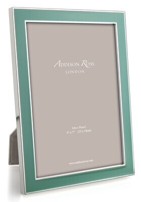 Addison Ross 5 x 7 Inch 15mm Duck Egg Enamel Picture Frame Silver Plate FR0693, MPN: FR0693, UPC/EA…