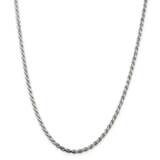 3mm Diamond-Cut Rope Chain 42 Inch Sterling Silver QDC070-42, MPN: QDC070-42,