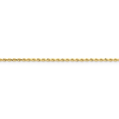 2mm Diamond-cut Rope with Lobster Clasp Chain 22 Inch 14k Gold 016L-22, MPN: 016L-22, 886774394206