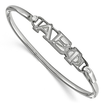 Alpha Epsilon Phi Small Hook and Clasp Bangle Sterling Silver SS009AEP-6, MPN: SS009AEP-6, 19110109…