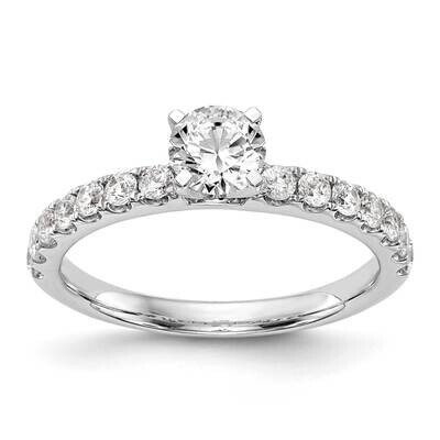 Diamond Si1/Si2, G H I, Peg Semi-Mount Engagement Ring 14k White Gold Lab Grown RM2927E-049-7WLG, M…