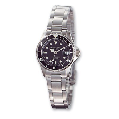 Ladies Charles Hubert Solid Stainless Steel Black Dial Watch XWA538, MPN: XWA538, 811233014142