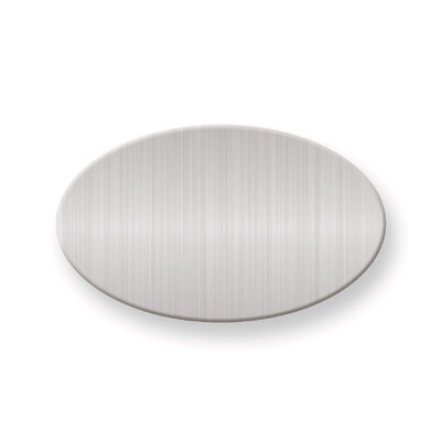3/4 x 1 1/4 Oval Satin Aluminum Plates-Sets of 6  GM3722-SA, MPN: GM3722-SA,