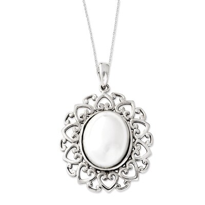 Cultured Pearl/Pearl Of Contentment 18 Inch Necklace Sterling Silver QSX476, MPN: QSX476, 886774974…