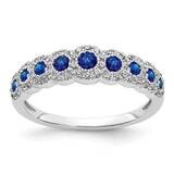 Sapphire Polished Ring 14k White Gold Diamond RM5741-SA-025-WA, MPN: RM5741-SA-025-WA, 191101705045